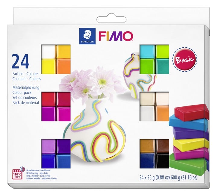 FIMO - Soft Sæt 24x25g, Basic