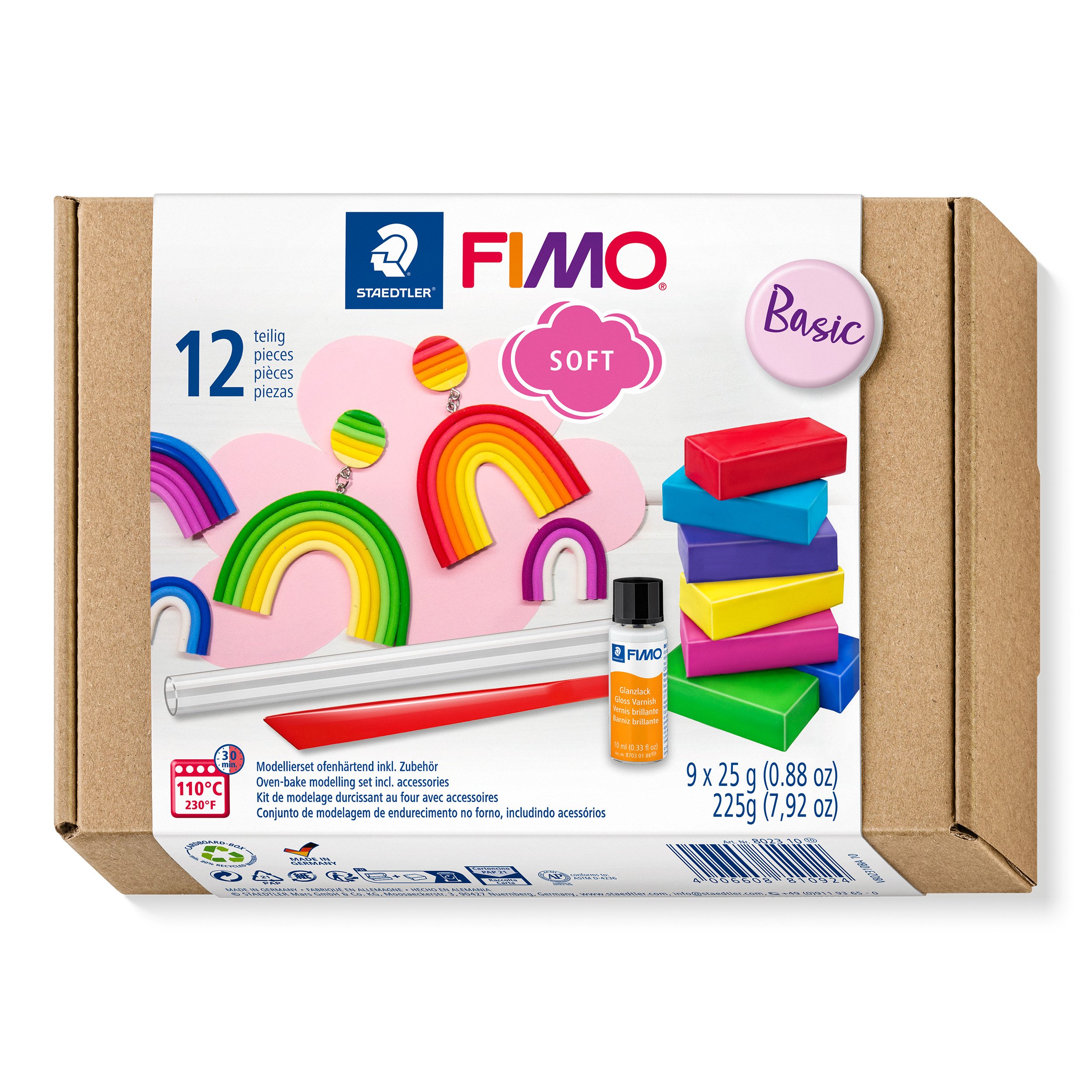 FIMO - Soft Basic Set 9x25g&Tools (8023 10) - Leker