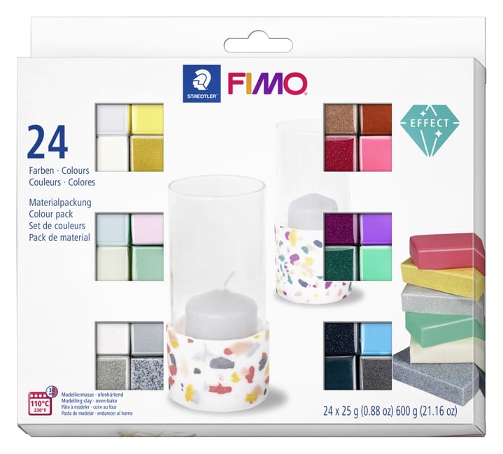 FIMO - Effect Sæt 24 farver