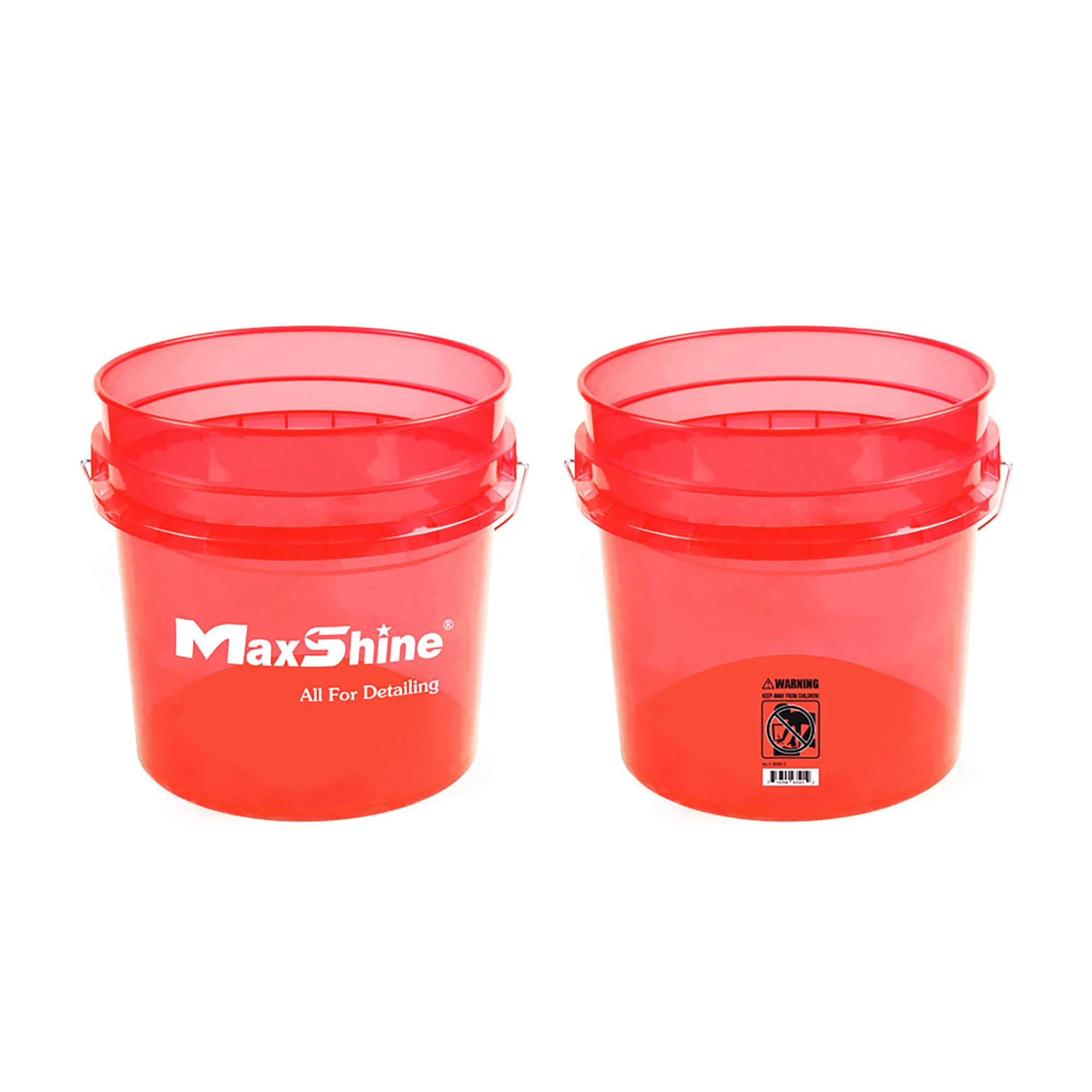 Maxshine Detailing Bucket Transparent 13L - Red - Verktøy og hjemforbedringer