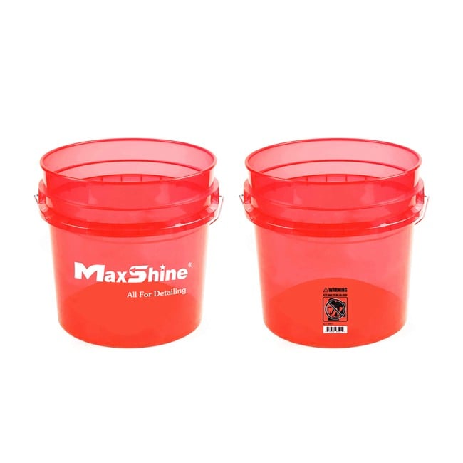 Maxshine Detailing Bucket Transparent 13L - Red