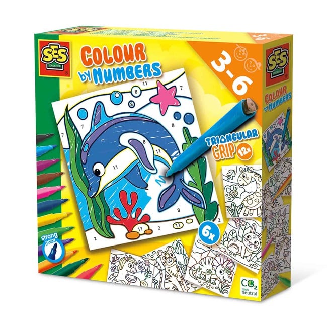 SES Creative - Colour by Numbers - Triangular Pens - (S14690)