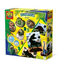 SES Creative - Casting and Painting - Dinosaurs 2in1 with Scratch Cards - (S01408)