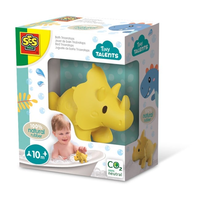 SES Creative - Bath Time - Triceratops - natural rubber - (S13212)