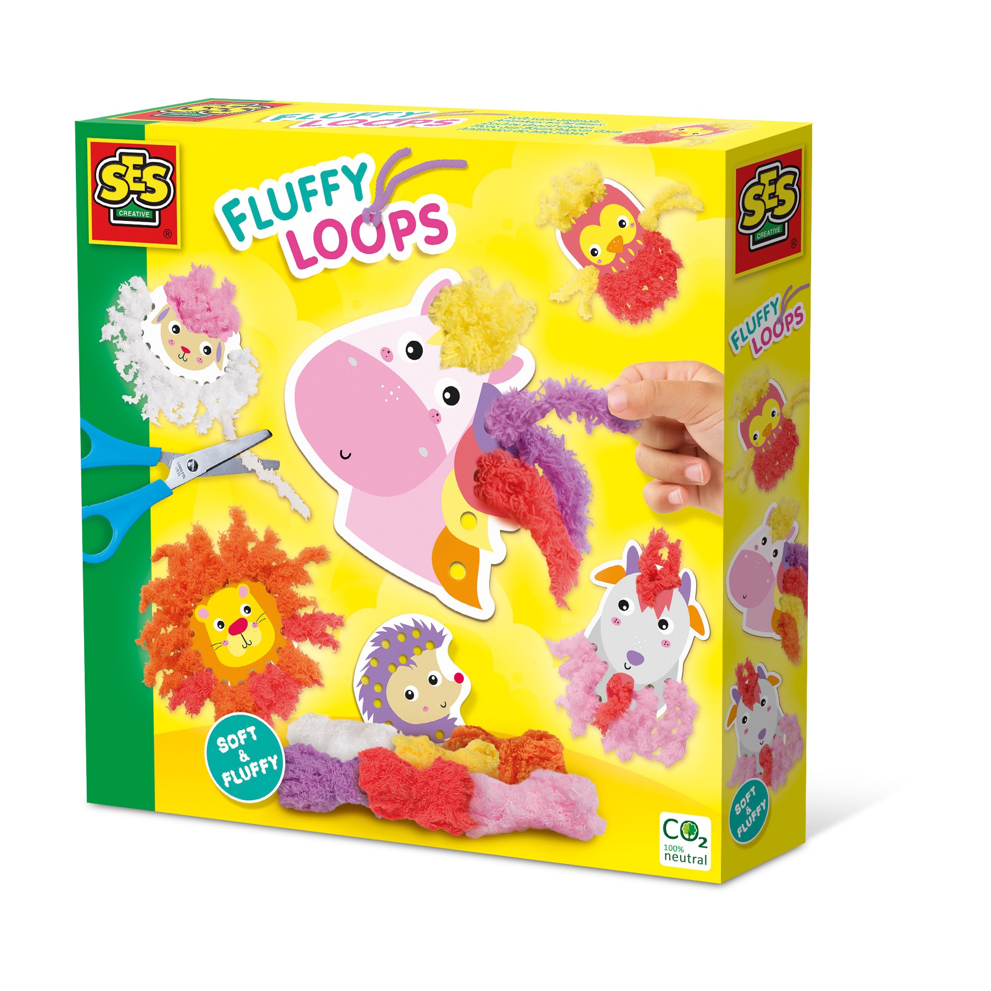 SES Creative - Fluffy Loops - Soft Yarn Animals - (S14010) - Leker