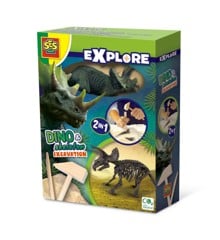 SES Creative - Excavation - Triceratops and Skeleton - (S25093)