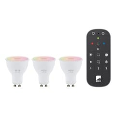 EGLO - Set med 3x GU10, fjärrkontroll - RGB + TW - Zigbee, Bluetooth