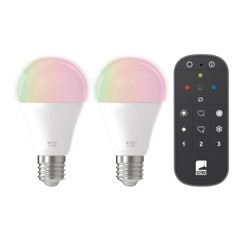 EGLO - Set med 2x E27 A60, fjärrkontroll - RGB + TW - Zigbee, Bluetooth