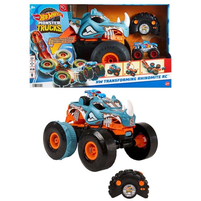 Hot Wheels - Monster Trucks Transforming Rhinomite Remote controlled