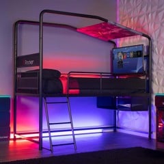 Xrocker Contra Mid-Sleeper Gaming Bunk Bed With Reversible Profile - Black And Camo