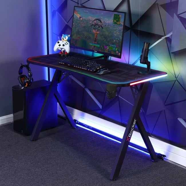 Xrocker Lumio Gaming Desk With Rgb Neo Motion +