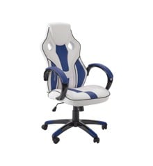 Xrocker Maverick Height Adjustable Office Gaming Chair - White And Blue