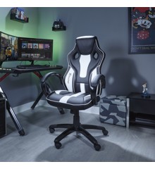 Xrocker Maverick Height Adjustable Office Gaming Chair  - Black And White