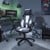 Xrocker Maverick Height Adjustable Office Gaming Chair  - Black And White thumbnail-1