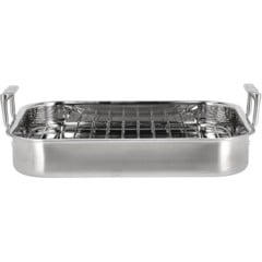 Pillivuyt - Gourmet Somme Roasting pan with grid 32 x 26.5 x 5.5 cm