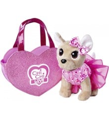 Chichi LOVE - Hunde Bamse med Hjerteformet Taske (23 cm)