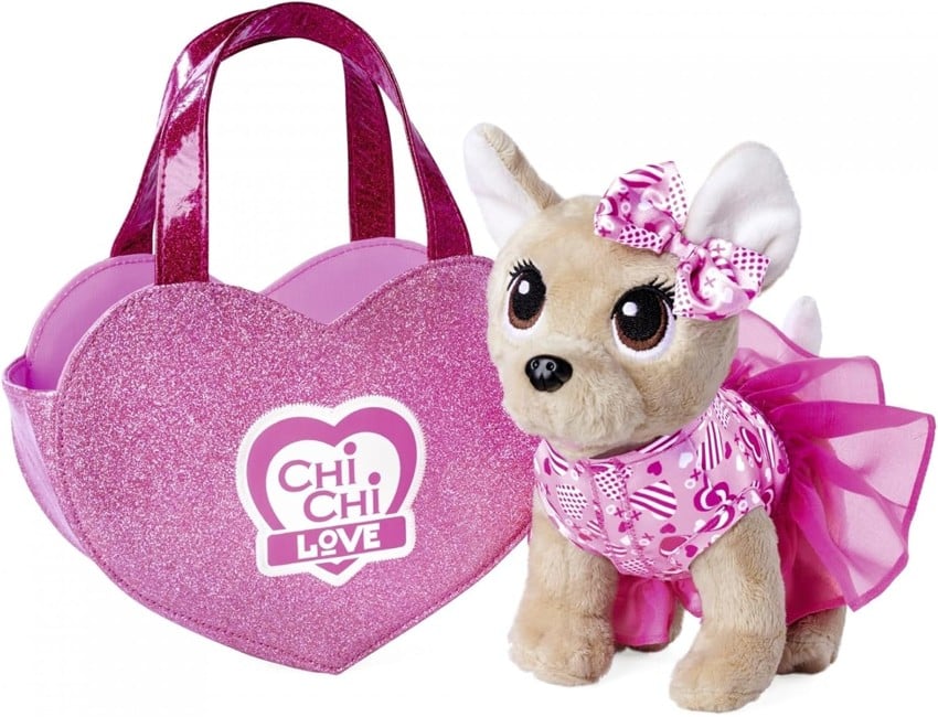 Chichi LOVE - Hunde Bamse med Hjerteformet Taske (23 cm)