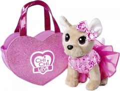 Chichi LOVE - Hunde Bamse med Hjerteformet Taske (23 cm)