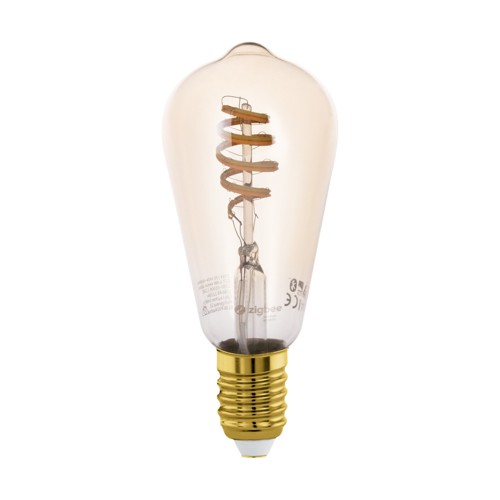EGLO E27 ST64 Spiral Amber - Smart Glödlampa med Zigbee & Bluetooth