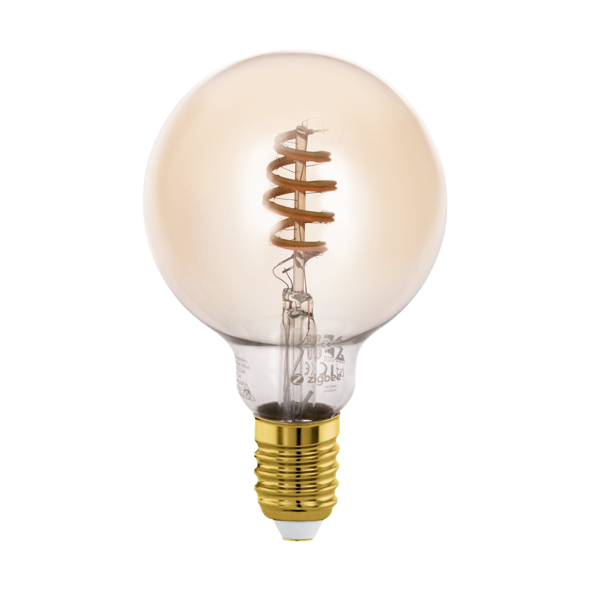 EGLO - E27 G95 Spiral LED Pære - Amber - Tunable White - Zigbee & Bluetooth