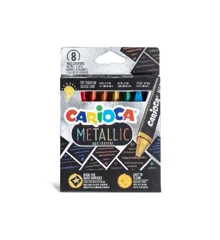 Carioca - Metallic voks farvestifter, 8 stk