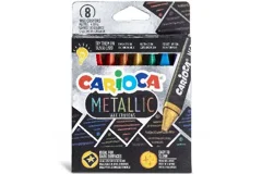 Carioca - Metallic voks farvestifter, 8 stk