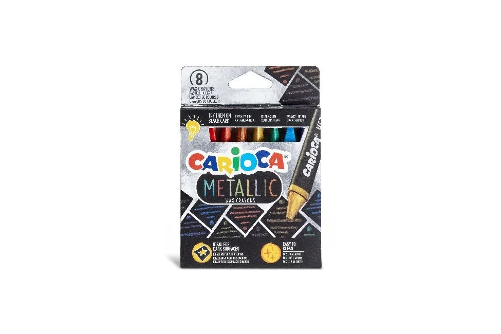 Carioca - Metallic wax crayons, 8 pcs (809437)