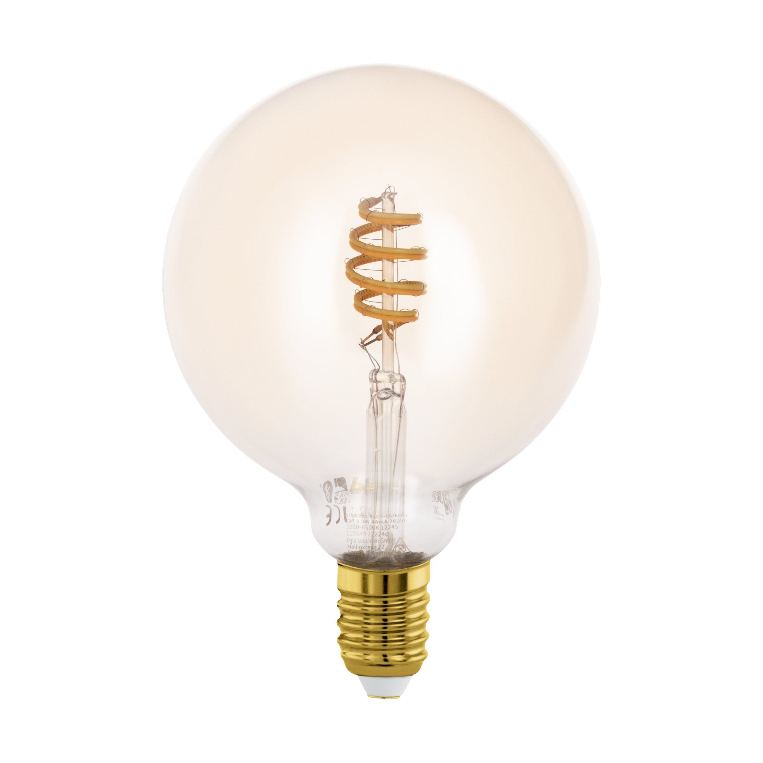EGLO - E27 G125 Spiral Amber Älylamppu - Zigbee & Bluetooth