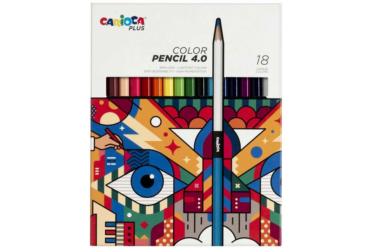 Carioca Plus - Colored pencils 4mm, 18 pcs (809306) - Leker