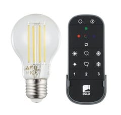 EGLO - Sæt 2x E27 A60, fjernbetjening - Hvid - Zigbee, Bluetooth