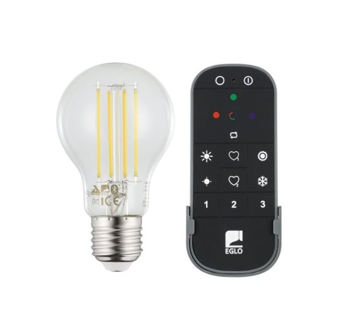 EGLO - Set of 2x E27 A60, remote control - White - Zigbee, Bluetooth