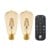 EGLO - Set of 2x E27 ST64 amber, remote control - Warm white - Zigbee, Bluetooth thumbnail-1