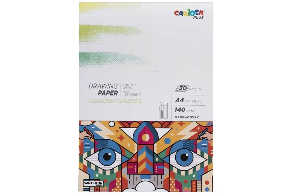 Carioca Plus - Drawing pad 140g, A4, 30 pages (809321)