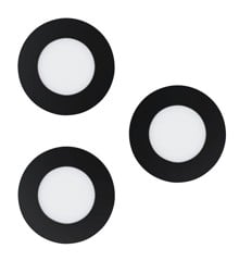 EGLO - Set of 3x Fueva-Z recessed black Ø8.5 - TW - Zigbee, Bluetooth