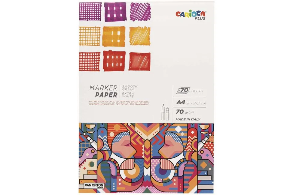 Carioca Plus - Marker blok 70g, A4, 70 sider