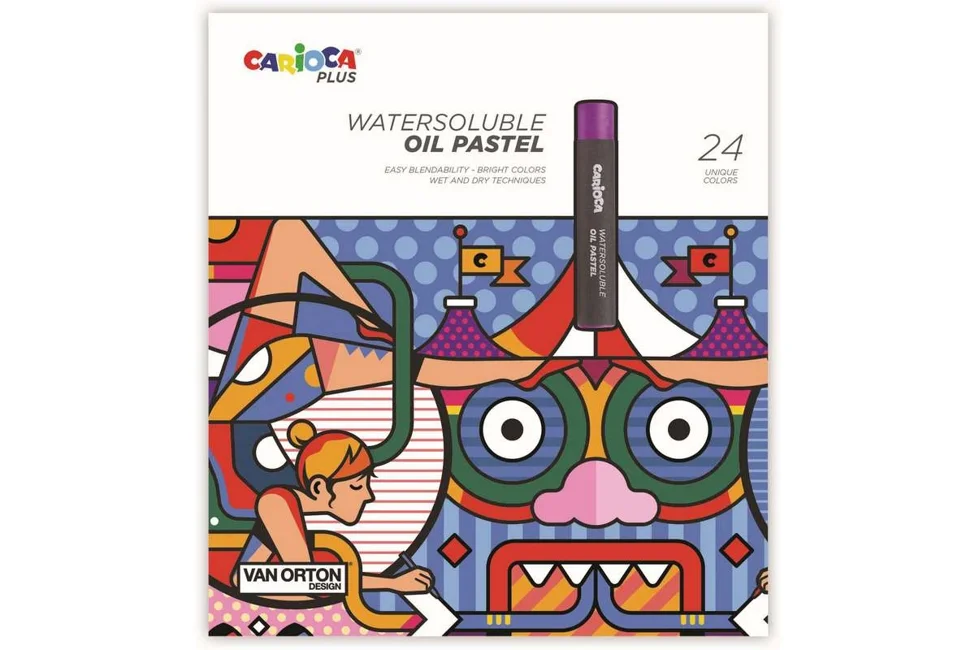 Carioca Plus - Water-soluble oil pastels, 24 pcs (809315)