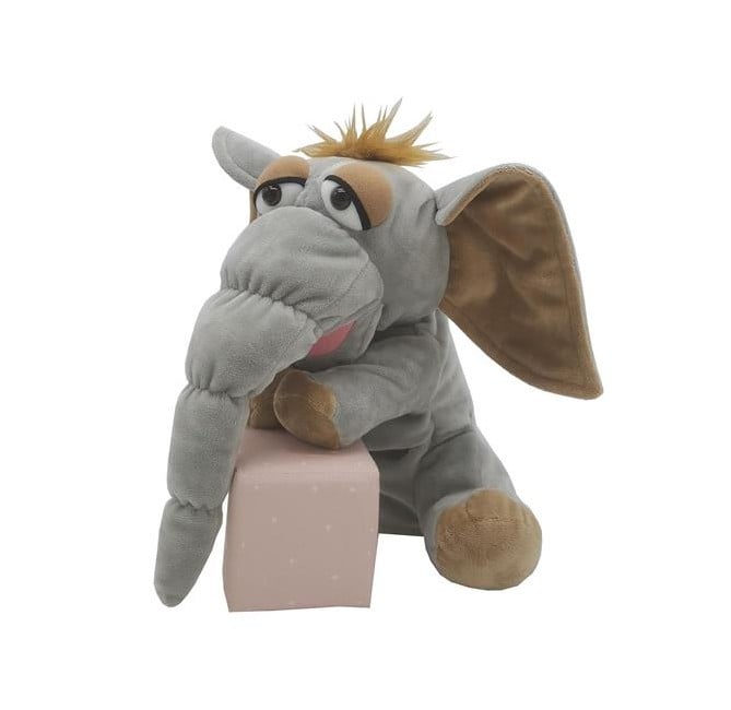 Magni - Elefant "Frank" hånddukke 25 cm