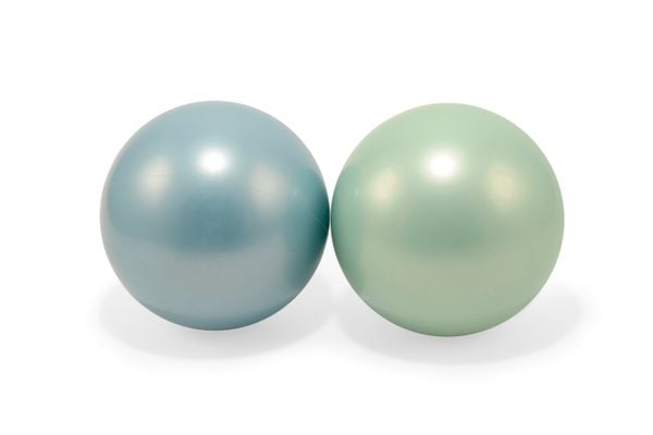Magni - Balls plastic 2 in net green and blue - 15cm (3042) - Leker