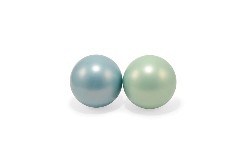 Magni - Balls plastic 2 in net green and blue - 15cm (3042)
