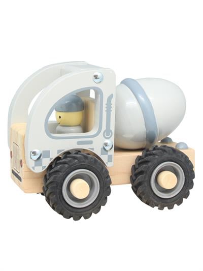 Magni - Wooden cement truck with rubber wheels (5593) - Leker
