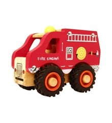 Magni - Wooden fire truck with rubber wheels (2632)