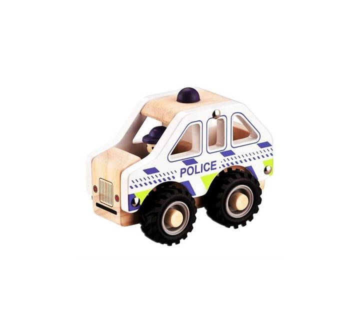 Magni - Wooden police car with rubber wheels (2722)