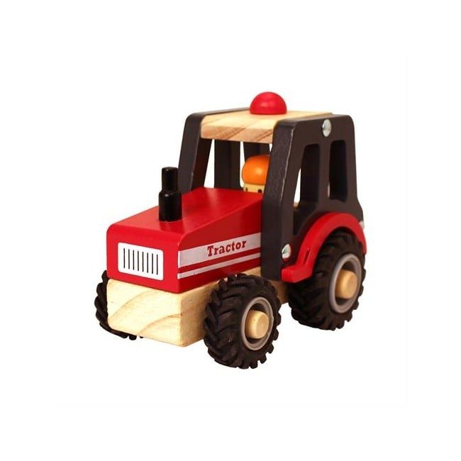 Magni - Wooden tractor with rubber wheels (2438)