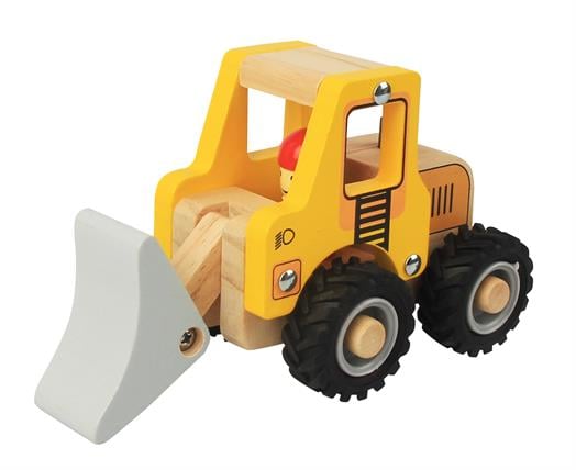 Magni - Wooden bulldozer truck with rubber wheels (5598) - Leker