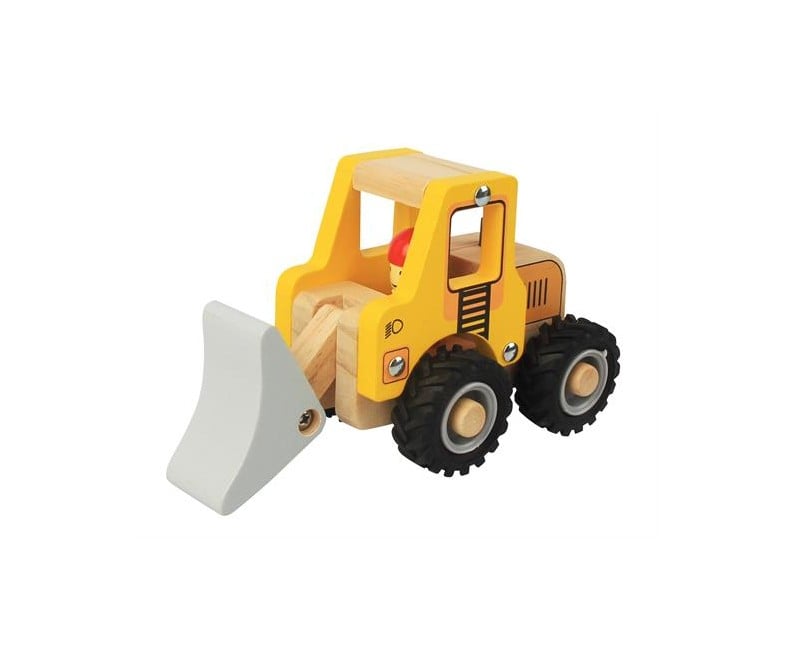 Magni - Wooden bulldozer truck with rubber wheels (5598)