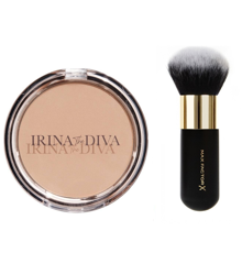 Irina The Diva -  No Filter Matte Bronzing Powder Natural Beauty 001 + Max Factor - Compact Multi Brush