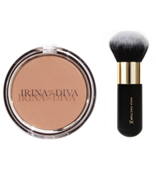 Irina The Diva -  No Filter Matte Bronzing Powder MILF 002 + Max Factor - Compact Multi Brush