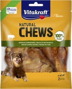 Vitakraft - BLAND 4 FOR 119 - NATURAL CHEWS naturlige griseører tørret til hunde 2 stk