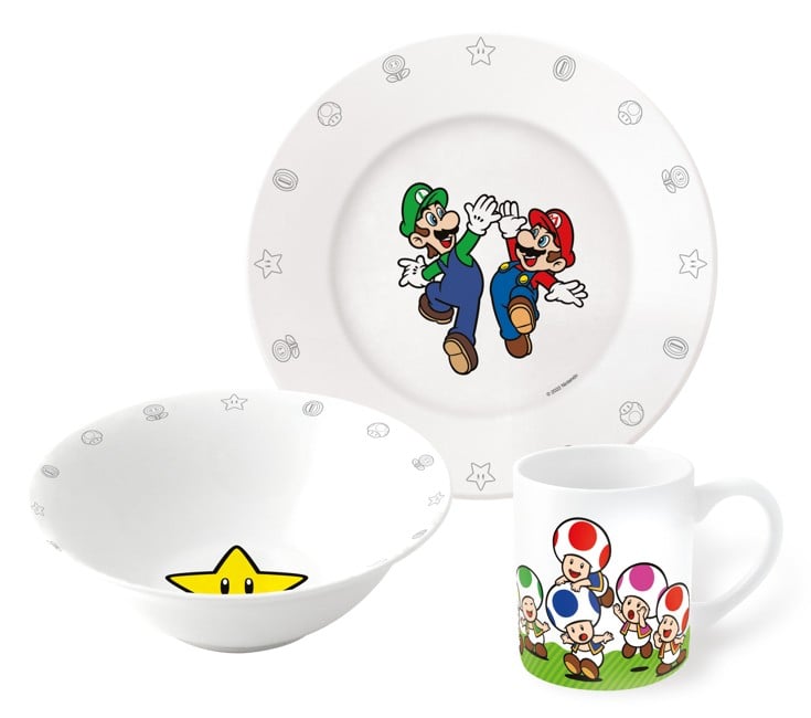 Stor - 3-Piece Ceramic Gift Set - Super Mario (20045)