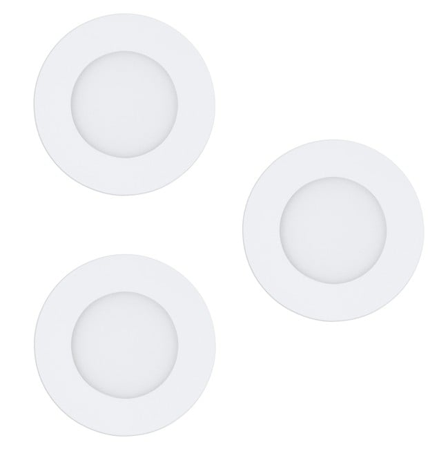 EGLO - Set of 3x Fueva-Z Recessed Lights, White Ø8.5 - TW - Zigbee, Bluetooth